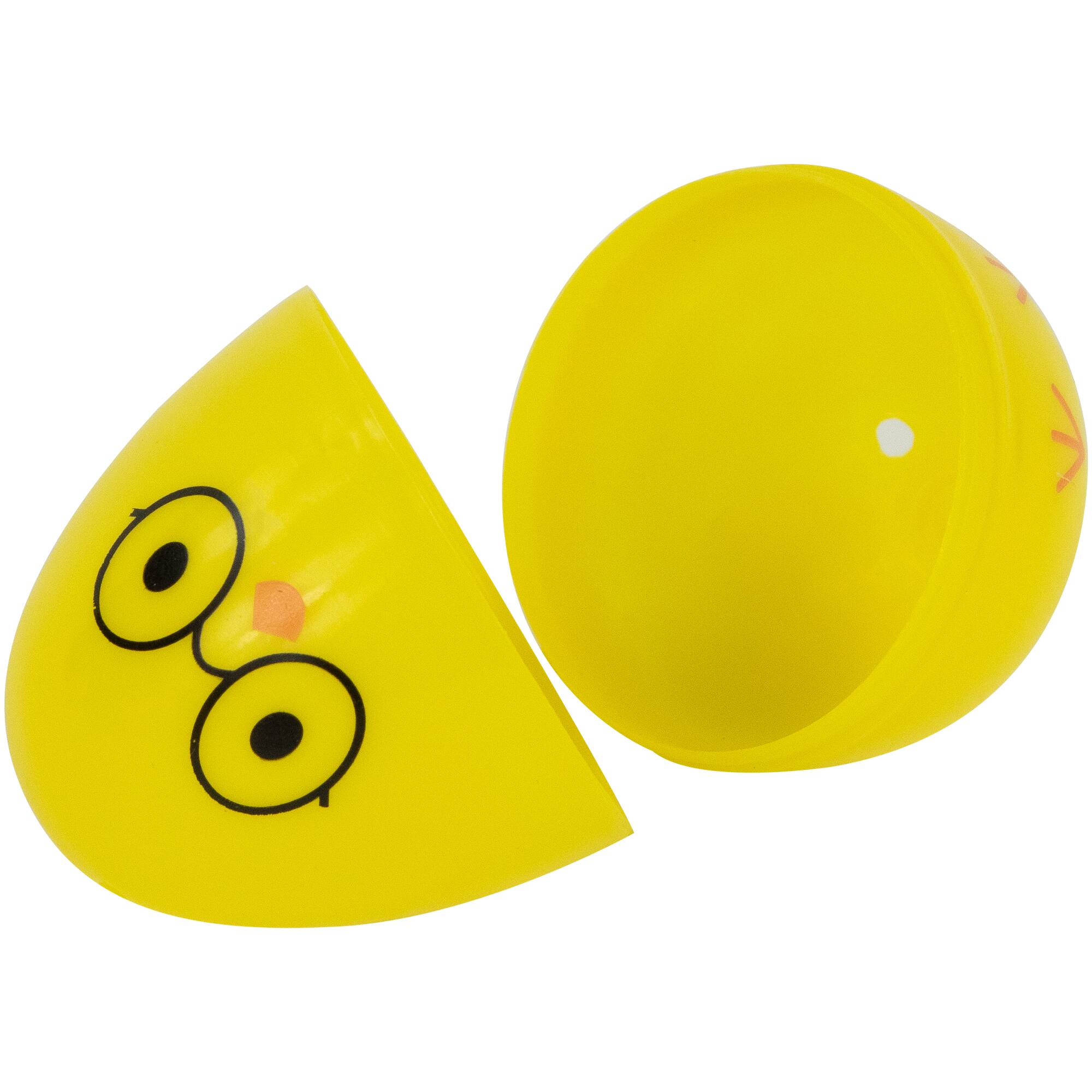 Yellow Chick Wearing Glasses Fillable Easter Eggs, 8ct.